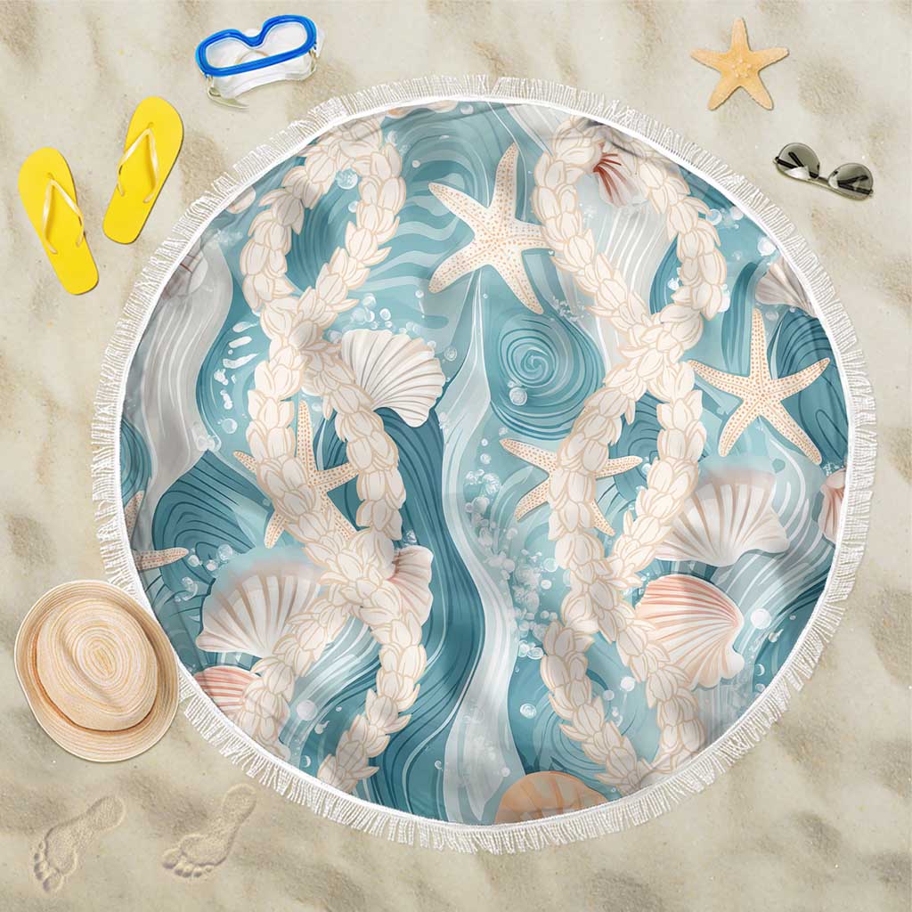 Hawaii Lei Seashells Starfish Beach Blanket Fresh Summer Vibe - Polynesian Pride