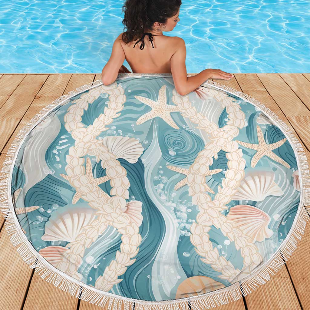 Hawaii Lei Seashells Starfish Beach Blanket Fresh Summer Vibe - Polynesian Pride