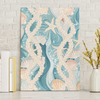 Hawaii Lei Seashells Starfish Canvas Wall Art Fresh Summer Vibe - Polynesian Pride