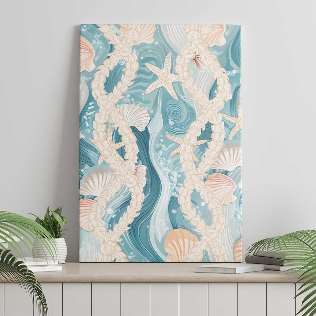 Hawaii Lei Seashells Starfish Canvas Wall Art Fresh Summer Vibe - Polynesian Pride