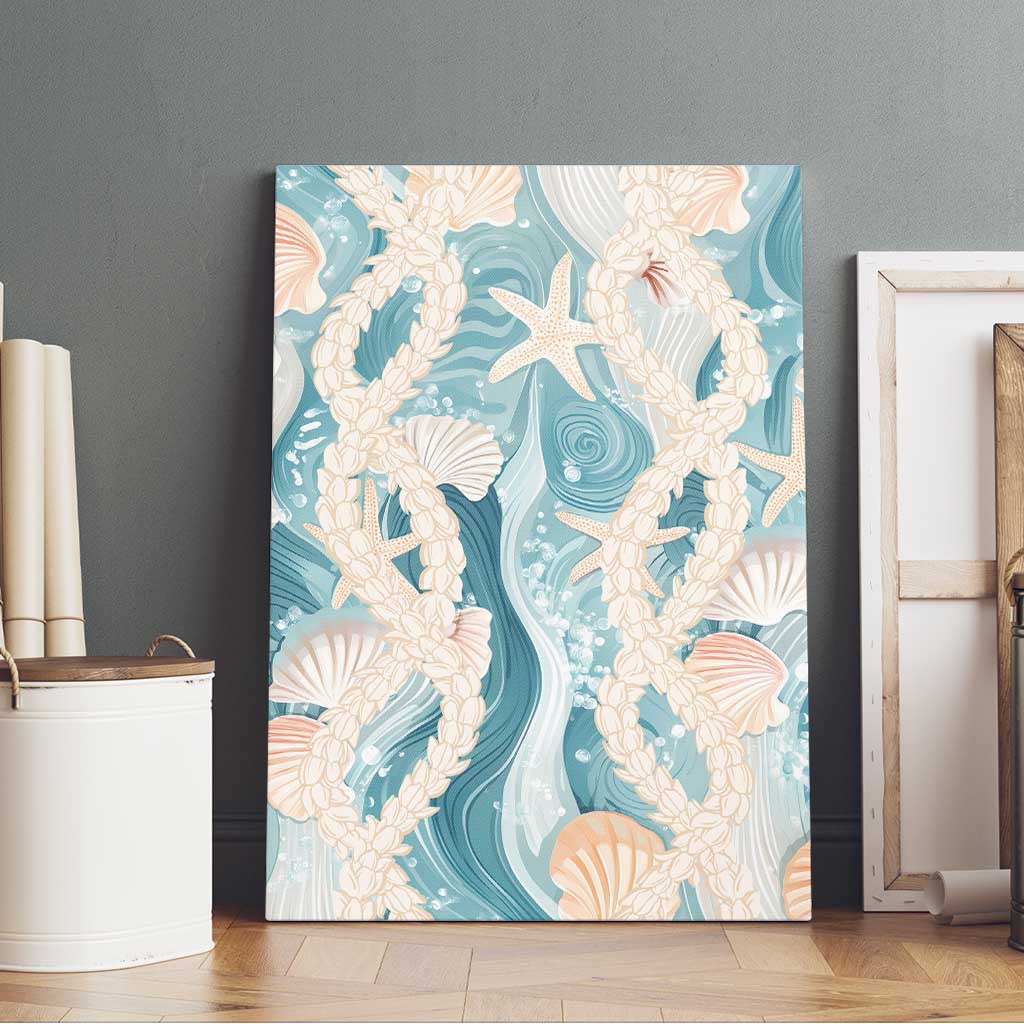 Hawaii Lei Seashells Starfish Canvas Wall Art Fresh Summer Vibe - Polynesian Pride