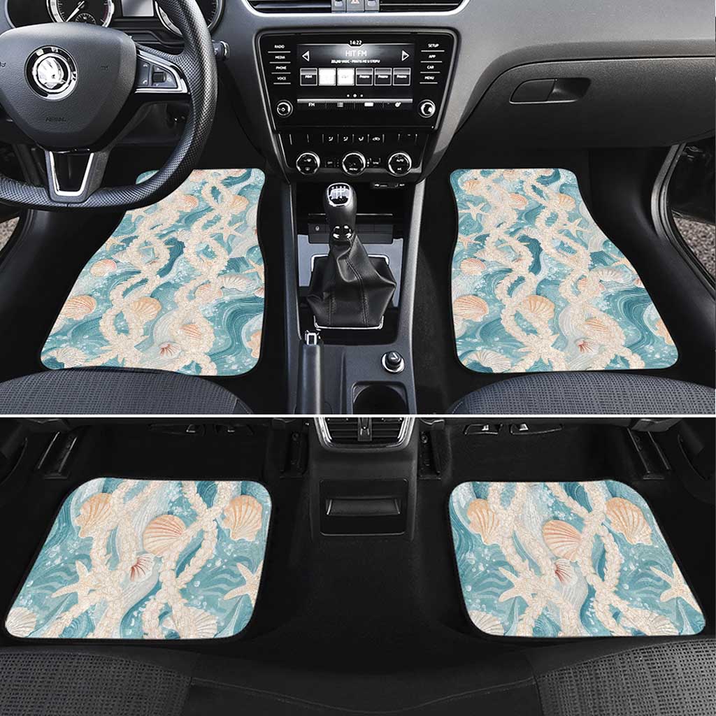 Hawaii Lei Seashells Starfish Car Mats Fresh Summer Vibe - Polynesian Pride