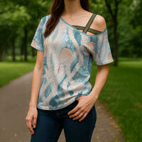 Hawaii Lei Seashells Starfish Cross Shoulder Shirt Fresh Summer Vibe - Polynesian Pride