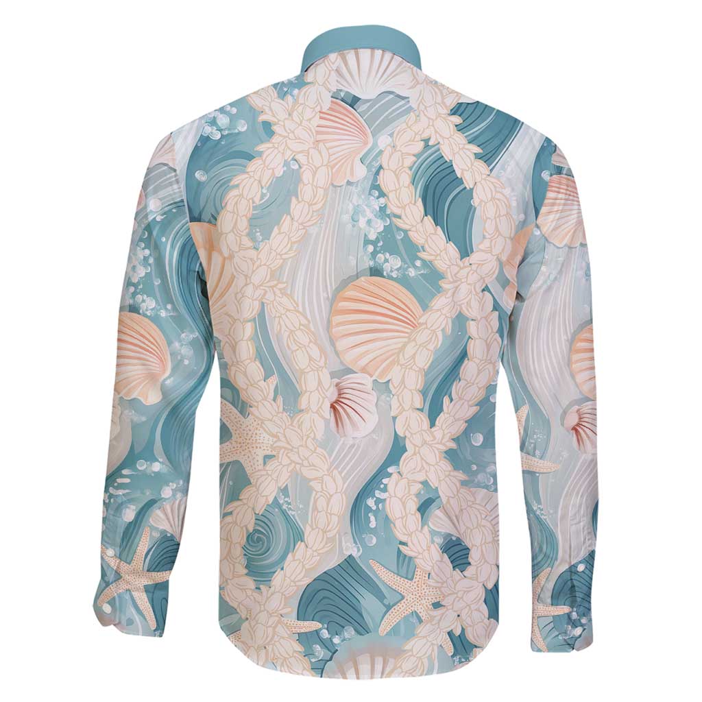 Hawaii Lei Seashells Starfish Family Matching Off Shoulder Maxi Dress and Hawaiian Shirt Fresh Summer Vibe - Polynesian Pride