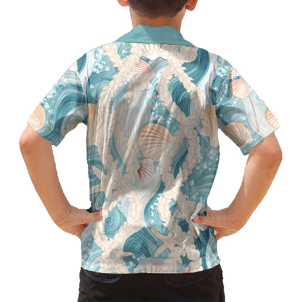 Hawaii Lei Seashells Starfish Family Matching Puletasi and Hawaiian Shirt Fresh Summer Vibe LT01 - Polynesian Pride