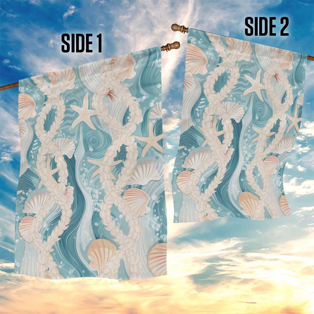 Hawaii Lei Seashells Starfish Garden Flag Fresh Summer Vibe - Polynesian Pride