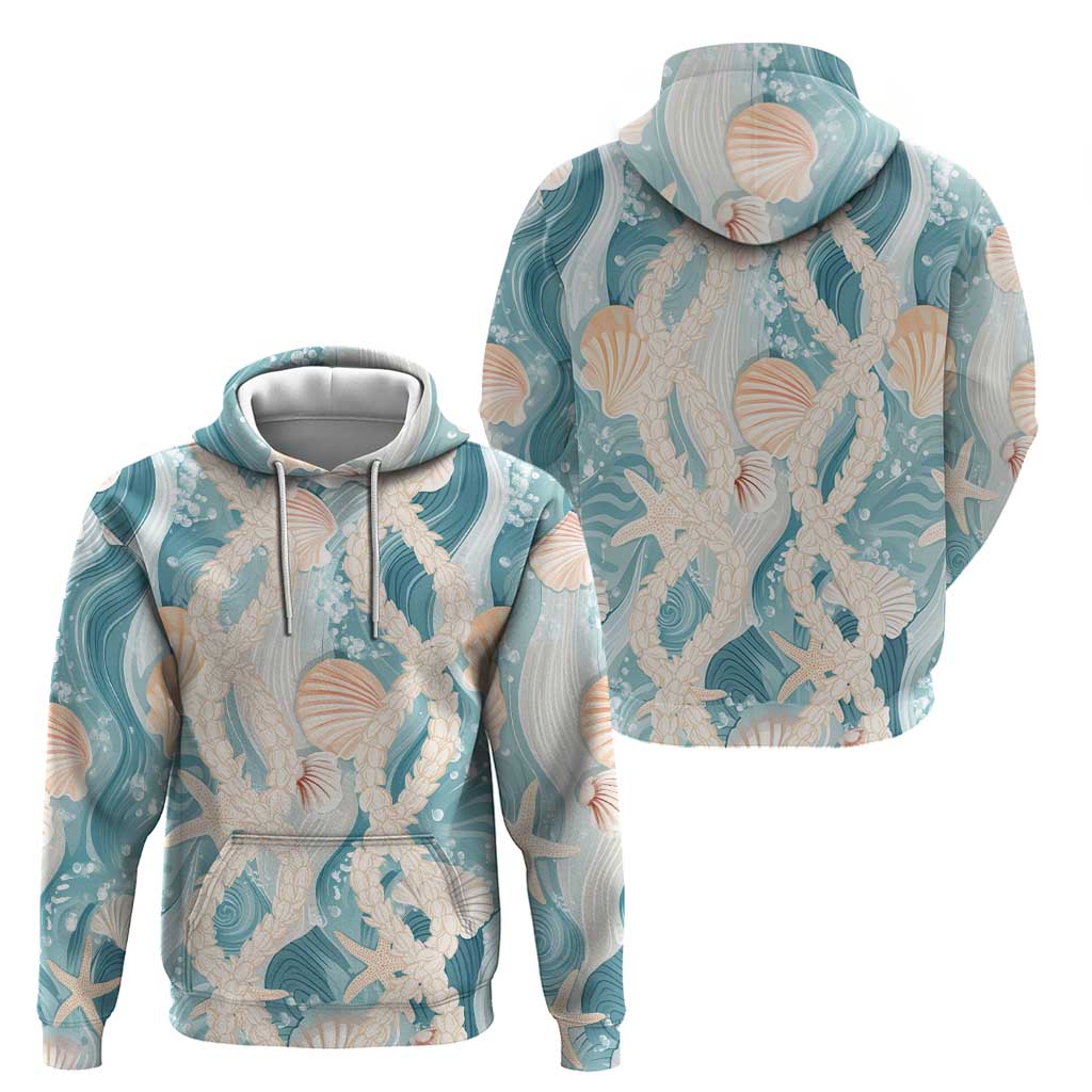 Hawaii Lei Seashells Starfish Hoodie Fresh Summer Vibe - Polynesian Pride