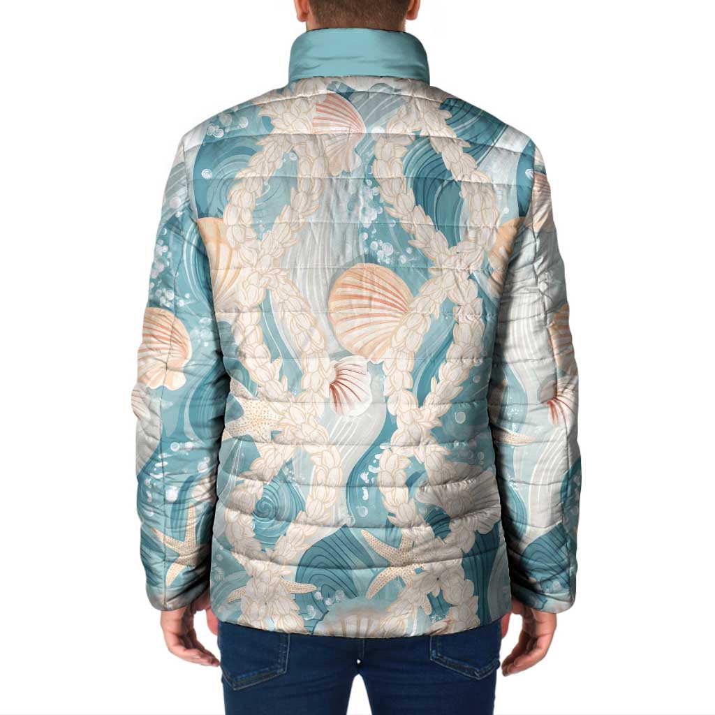 Hawaii Lei Seashells Starfish Padded Jacket Fresh Summer Vibe - Polynesian Pride