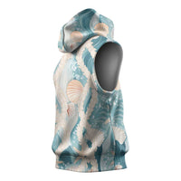 Hawaii Lei Seashells Starfish Sleeveless Hoodie Fresh Summer Vibe - Polynesian Pride