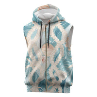 Hawaii Lei Seashells Starfish Sleeveless Zip Hoodie Fresh Summer Vibe - Polynesian Pride