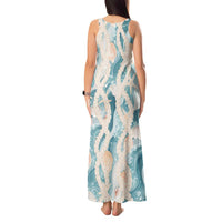Hawaii Lei Seashells Starfish Tank Maxi Dress Fresh Summer Vibe - Polynesian Pride