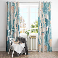 Hawaii Lei Seashells Starfish Window Curtain Fresh Summer Vibe LT01 - Polynesian Pride