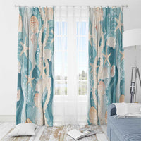 Hawaii Lei Seashells Starfish Window Curtain Fresh Summer Vibe LT01 - Polynesian Pride