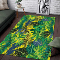 Hawaii Summer Tropical Leaves Area Rug - Polynesian Pride