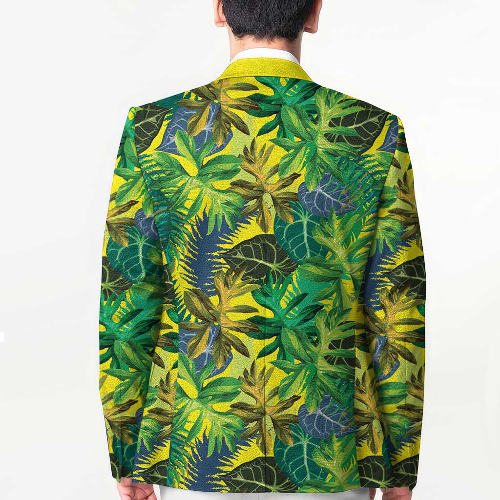 Hawaii Summer Tropical Leaves Blazer - Polynesian Pride