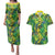 Hawaii Summer Tropical Leaves Couples Matching Puletasi and Hawaiian Shirt - Polynesian Pride
