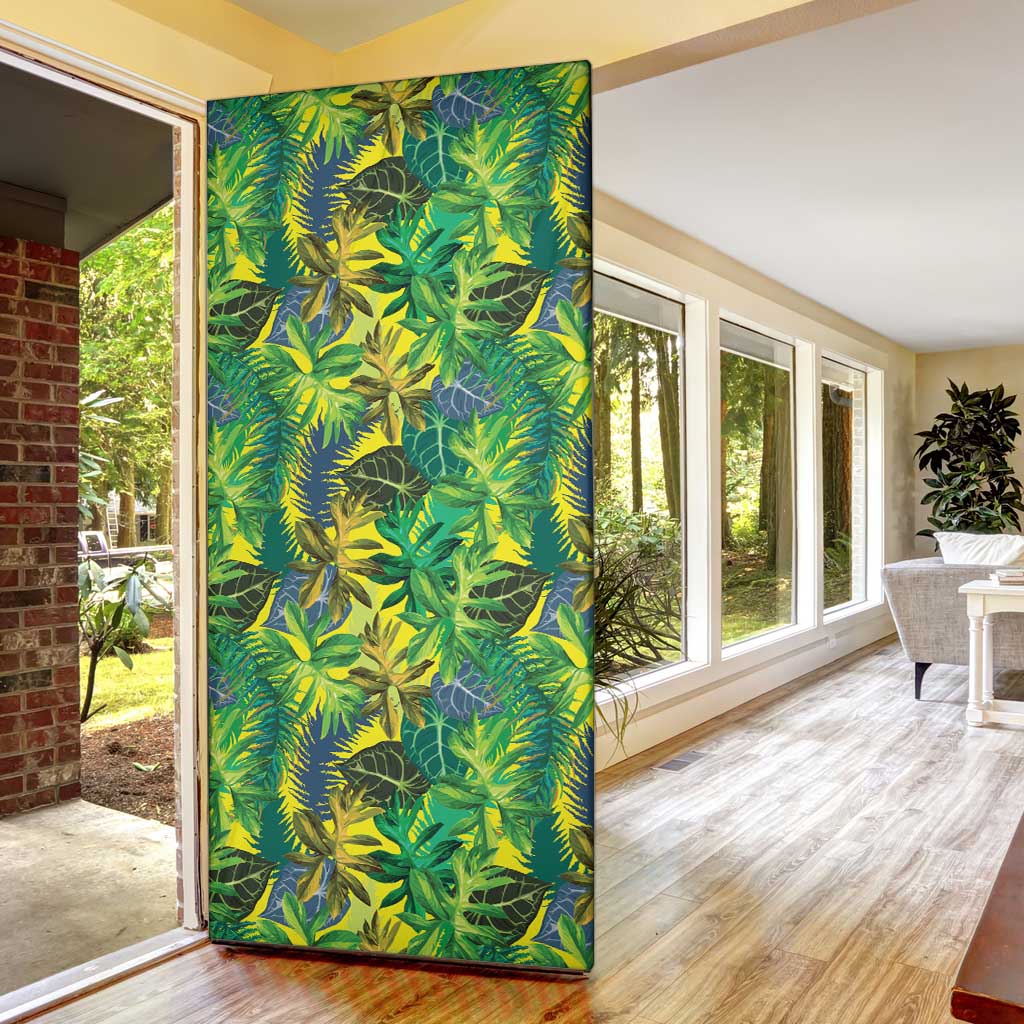 Hawaii Summer Tropical Leaves Door Cover - Polynesian Pride