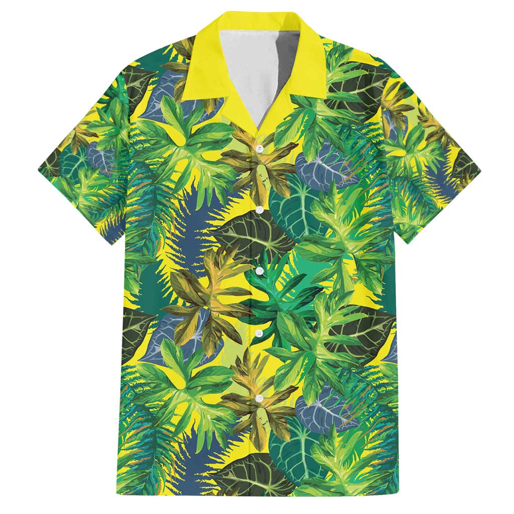 Hawaii Summer Tropical Leaves Family Matching Puletasi and Hawaiian Shirt - Polynesian Pride