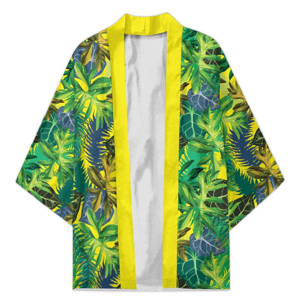 Hawaii Summer Tropical Leaves Kimono - Polynesian Pride