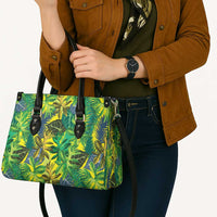 Hawaii Summer Tropical Leaves Leather Bag - Polynesian Pride