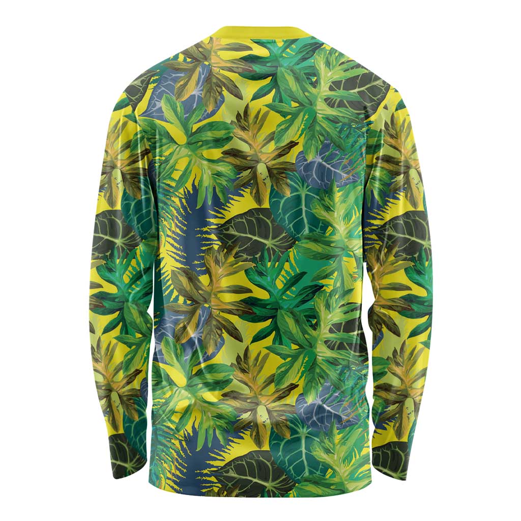 Hawaii Summer Tropical Leaves Long Sleeve Shirt - Polynesian Pride