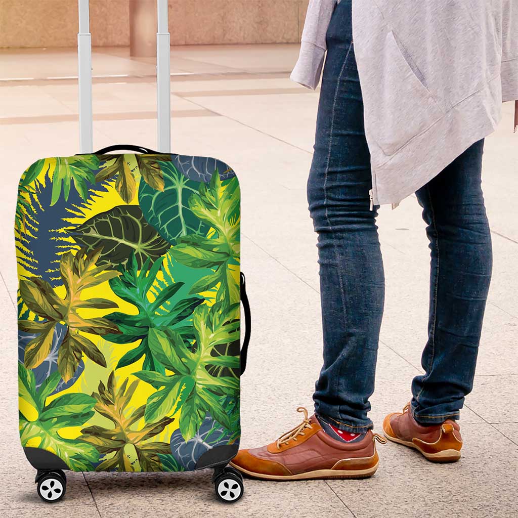 Hawaii Summer Tropical Leaves Luggage Cover - Polynesian Pride