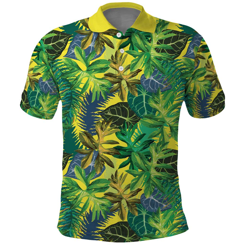 Hawaii Summer Tropical Leaves Polo Shirt - Polynesian Pride