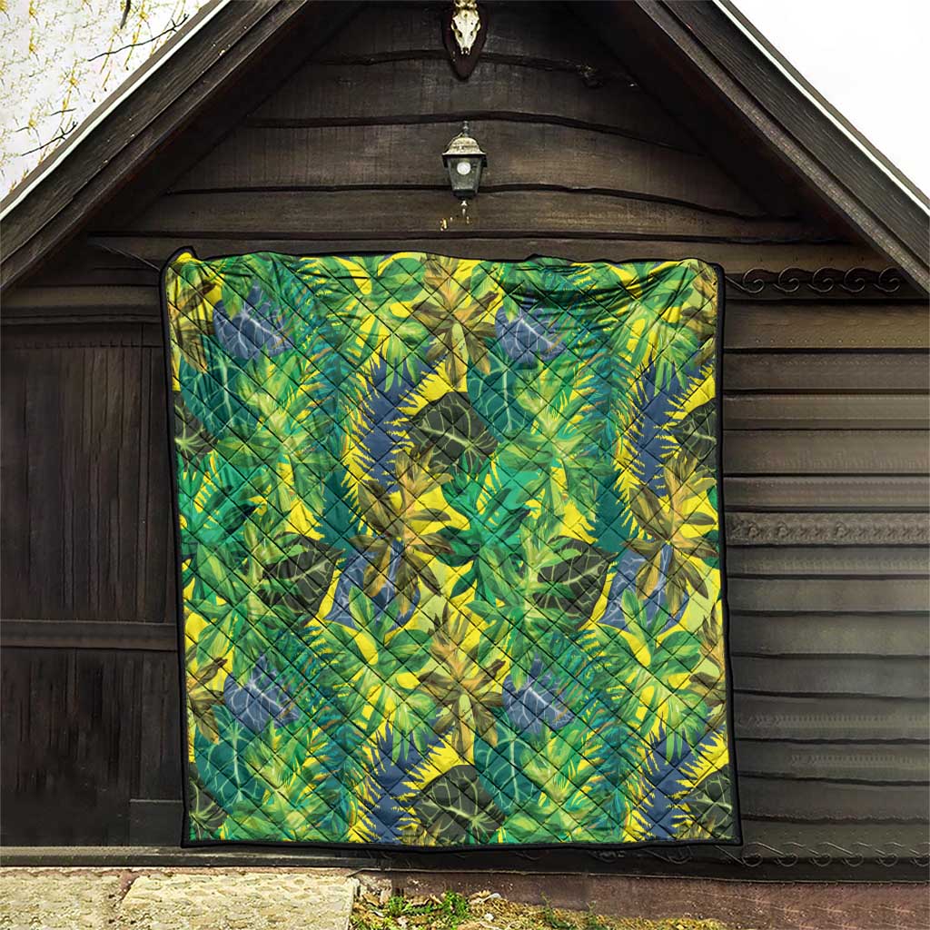 Hawaii Summer Tropical Leaves Quilt - Polynesian Pride