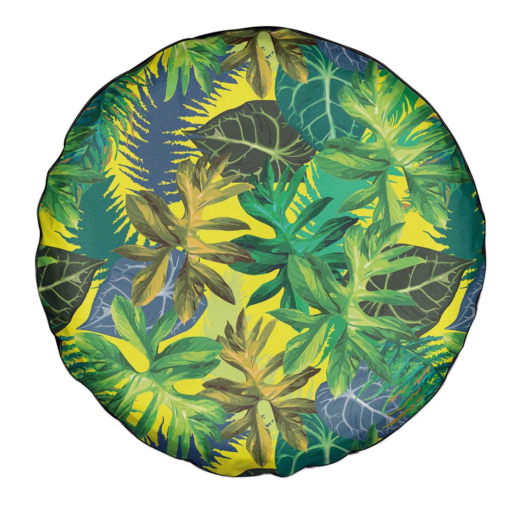 Hawaii Summer Tropical Leaves Spare Tire Cover - Polynesian Pride