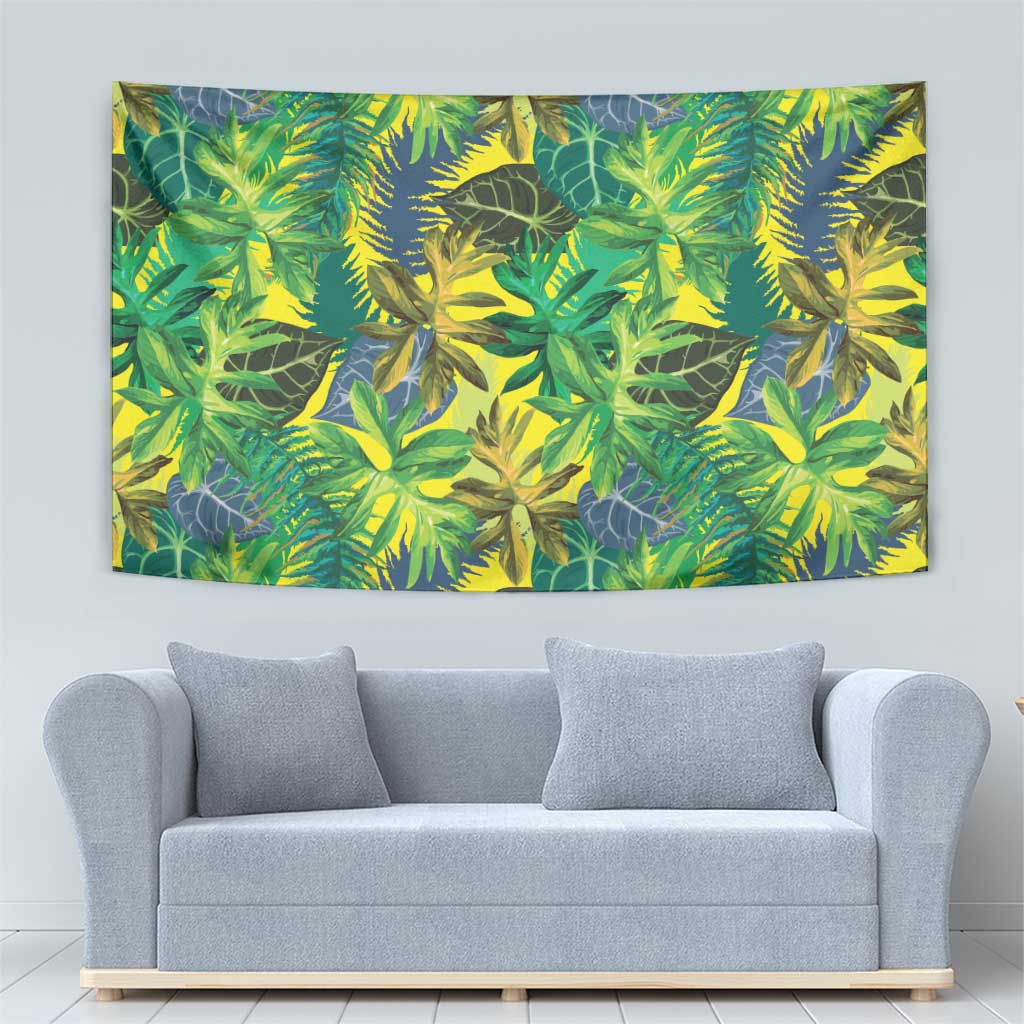 Hawaii Summer Tropical Leaves Tapestry - Polynesian Pride
