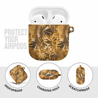 Hawaii Gold Tropical Leaves AirPods Case - Polynesian Pride