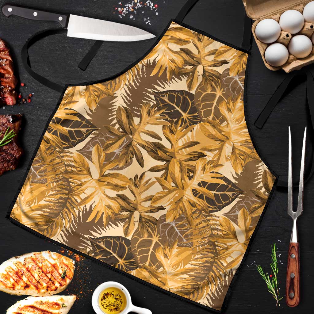 Hawaii Gold Tropical Leaves Apron - Polynesian Pride