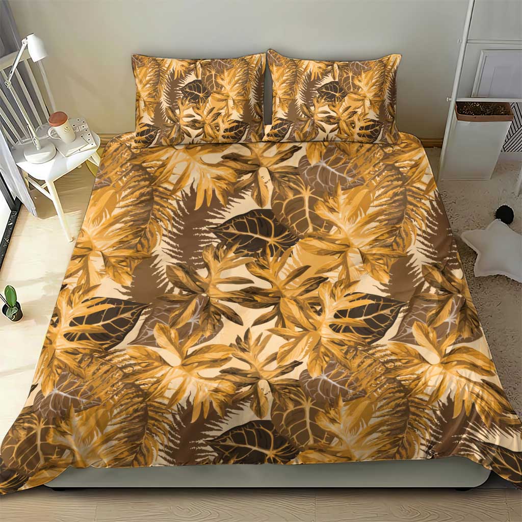 Hawaii Gold Tropical Leaves Bedding Set - Polynesian Pride