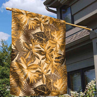 Hawaii Gold Tropical Leaves Garden Flag - Polynesian Pride