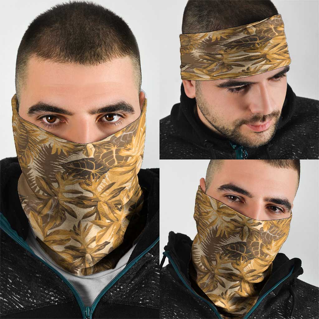 Hawaii Gold Tropical Leaves Neck Gaiter - Polynesian Pride