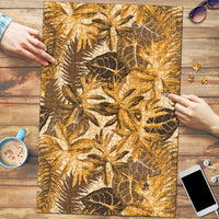 Hawaii Gold Tropical Leaves Puzzle - Polynesian Pride