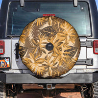 Hawaii Gold Tropical Leaves Spare Tire Cover - Polynesian Pride