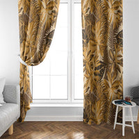 Hawaii Gold Tropical Leaves Window Curtain LT01 - Polynesian Pride