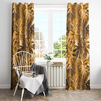 Hawaii Gold Tropical Leaves Window Curtain LT01 - Polynesian Pride