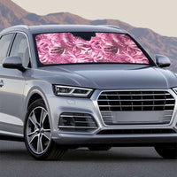 Hawaii Pink Tropical Leaves Auto Sun Shade - Polynesian Pride