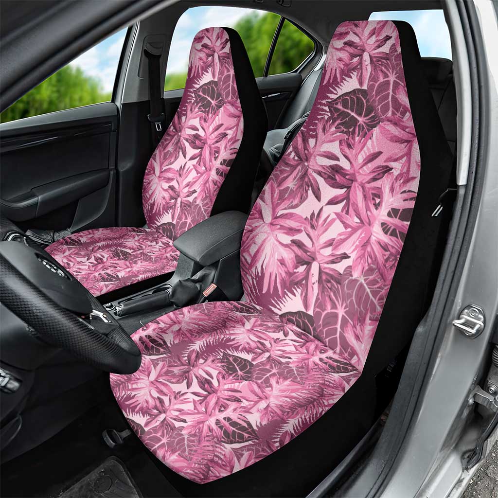 Hawaii Pink Tropical Leaves Car Seat Cover - Polynesian Pride
