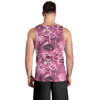 Hawaii Pink Tropical Leaves Men Tank Top - Polynesian Pride