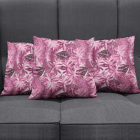Hawaii Pink Tropical Leaves Pillow Cover - Polynesian Pride