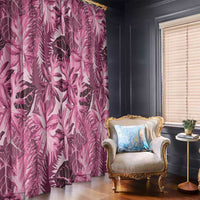 Hawaii Pink Tropical Leaves Window Curtain LT01 - Polynesian Pride