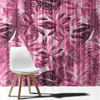 Hawaii Pink Tropical Leaves Window Curtain LT01 - Polynesian Pride