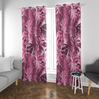 Hawaii Pink Tropical Leaves Window Curtain LT01 With Grommets Pink - Polynesian Pride