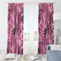 Hawaii Pink Tropical Leaves Window Curtain LT01 - Polynesian Pride