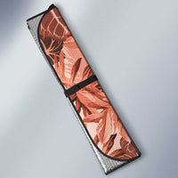 Hawaii Red Brown Tropical Leaves Auto Sun Shade - Polynesian Pride