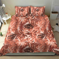 Hawaii Red Brown Tropical Leaves Bedding Set - Polynesian Pride