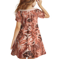 Hawaii Red Brown Tropical Leaves Family Matching Tank Maxi Dress and Hawaiian Shirt - Polynesian Pride